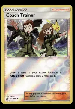 Pokemon Coach Trainer 192/236 Unified Minds Reverse Holo Uncommon - Image 1