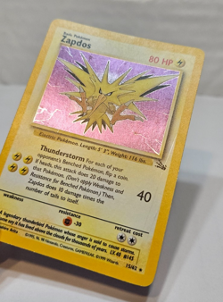 Zapdos 15/62 Holo Rare Unlimited Fossil Pokemon 692 - Image 3