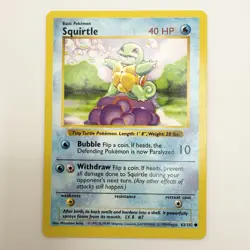 Pokemon TCG - Squirtle 063/102 Base Set (Shadowless) Regular LP+ - Image 1