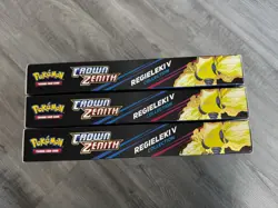 3 Pokemon TCG Sword & Shield Crown Zenith Regieleki V Collection Sealed Box - Image 3