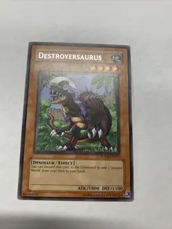 YuGiOh Destroyersaurus FOTB-EN017 Ultimate Rare Unlimited Dino - Image 1