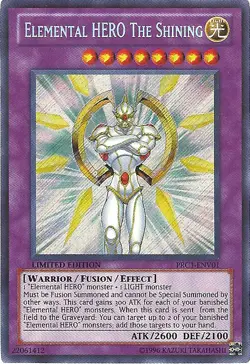 Yugioh! LP Elemental HERO The Shining - PRC1-ENV01 - Secret Rare - Limited Editi - Image 1