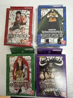 One Piece TCG - 1st Edition - Super Pre-Release Starter Deck set - ST01-ST04 - Image 1
