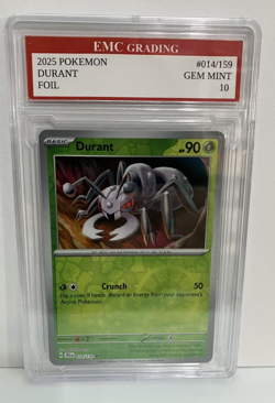 DURANT #014/159 FOIL Pokemon 2025 Card GRADED 10 MINT TCG CCG - Image 1