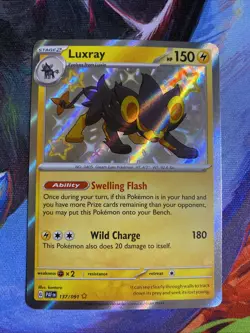 Luxray Baby Shiny 137/091 SV Paldean Fates Rare Card Near Mint Condition - Image 1