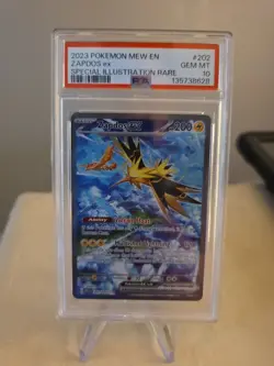 GEM MINT PSA 10 Pokemon card Zapdos EX SR 151 202/165 - Image 1