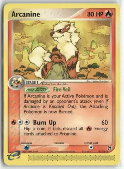 Arcanine 15/100 EX Sandstorm Rare Pokemon English Card LP - Image 1