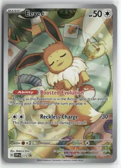 Eevee 173 Prismatic Evolutions ETB Black Star Promo Pokemon English Card (LP) - Image 1