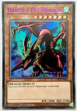 LDS2-EN066 Harpie's Pet Dragon - Purple Ultra Rare 1st Ed Near Mint YuGiOh Card - Image 1
