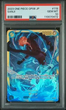 PSA 10 Gem Mint Sanji Wings of the Captain OP06-119 SEC One Piece Japanese Card - Image 1