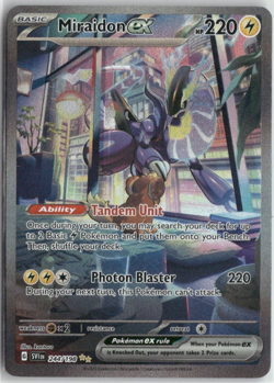 Miraidon ex 244/198 SIR Scarlett & Violet Pokemon English Card (NM) - Image 1