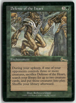 Defense of the Heart Magic The Gathering Urza's Legacy MTG Card Played - Image 1