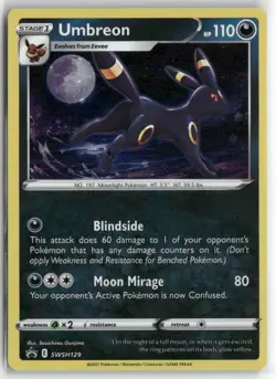 Umbreon SWSH129 Evolving Skies Three Pack Blister Promo Pokemon English Card MP - Image 1