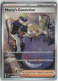 Morty's Conviction 211/162 Special Ilustration Temporal Forces Pokemon Card (NM) - Image 1