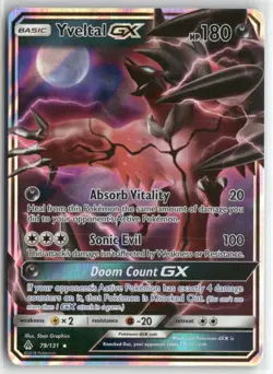 Yveltal GX 79/131 Forbidden Light Pokemon English Card (LP) - Image 1