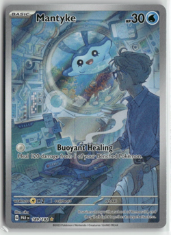 Mantyke 189/182 IR Illustration Rare Paradox Rift Pokemon English Card (NM) - Image 1
