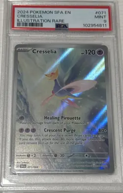 Pokemon TCG Cresselia Card 71/64 Shrouded Fable Illustration Rare PSA 9 - Image 1