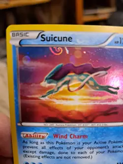 RARE SWIRL 🌀 Suicune 30/122 XY Breakpoint Cosmos HD Holo Pokemon Card - Image 2