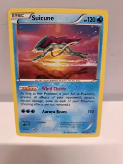 RARE SWIRL 🌀 Suicune 30/122 XY Breakpoint Cosmos HD Holo Pokemon Card - Image 4