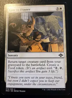 Late To Dinner 019/303 Common Modern Horizons 2 Magic: The Gathering - Image 1