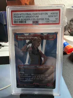 PSA 10 MTG - Prompto Argentum (Borderless) (Surge Foil) Final FANTASY - Gem Mint - Image 1