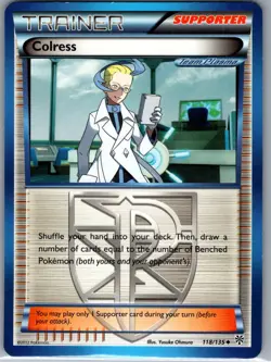 Colress (Team Plasma) 118/135 Non Holo Plasma Storm - Pokemon Card - LP - Image 1