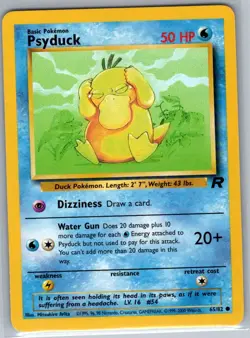 Psyduck 65/82 Non Holo Team Rocket - Pokemon Card - NM - Image 1