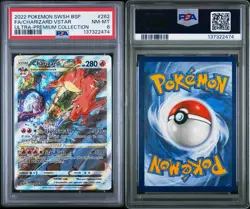 2022 POKEMON SWSH BLACK STAR PROMO #262 FULL ART CHARIZARD VSTAR MINT PSA 8 - Image 3