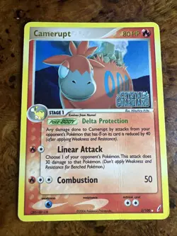 2006 Camerupt Pokemon Ex Crystal Guardians RARE HOLO LP - Image 1