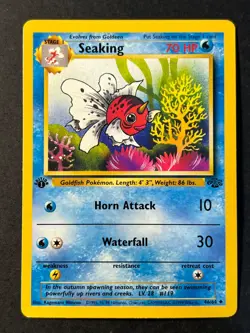 Seaking 46/64 1st Edition Jungle - WOTC Pokemon Card LP - Image 1