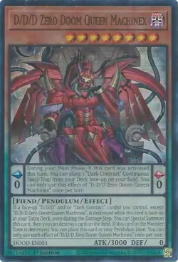 x1 D/D/D Zero Doom Queen Machinex - DOOD-EN003 - Ultra Rare - 1st Edition Yu-Gi- - Image 1