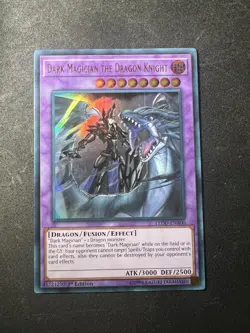 *** DARK MAGICIAN THE DRAGON KNIGHT *** ULTRA RARE LEDD-ENA00 MINT/NM YUGIOH! - Image 1