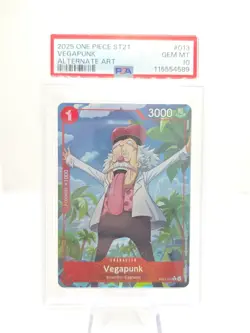 One Piece Vegapunk ST21-013 Alt Art Parallel Starter Deck 21 - PSA 10 - Image 1