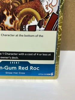 Gum-Gum Red Roc OP04-056Rare Foil NM One Piece Kingdoms of Intrigue - Image 4
