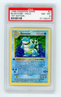Blastoise 1999 Pokemon Base Set 1st Edition PSA 8 #2 - Image 1