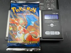 HEAVY 21.3g 1999 Pokemon Base Unlimited Booster Pack Charizard Art NEW SEALED - Image 1