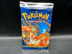 HEAVY 21.3g 1999 Pokemon Base Unlimited Booster Pack Charizard Art NEW SEALED - Image 4