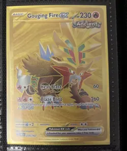 Pokemon TCG Gouging Fire ex 214/162 Hyper Rare Card Temporal Forces (English) - Image 1