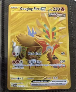 Pokemon TCG Gouging Fire ex 214/162 Hyper Rare Card Temporal Forces (English) - Image 3