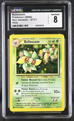 CGC 8 Bellossom 2000 Neo Genesis 3/111 Holo Pokemon Card - Image 1