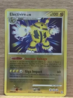 Pokemon TCG Electivire Reverse Holo Rare Card 3/130 Diamond & Pearl - Image 1