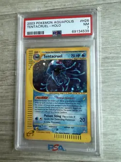 PSA 7 Tentacruel Holo H26/H32 Aquapolis 2003 Pokemon Card - Image 1