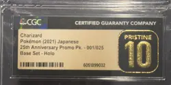 2021 Pokemon Japanese 25th Anniversary Charizard-Holo CGC Pristine 10 Card - Image 2