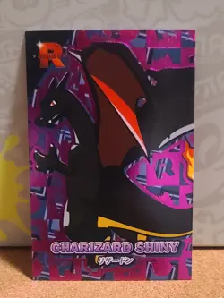 Pokemon, PERU, Shiny Charizard, Team Rocket Card Database, Purple Holo, LP - Image 1