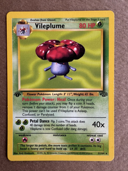 Vileplume 31/64 Jungle 1st Edition Non-Holo Rare Pokemon Card NM - Image 1