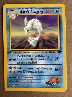 Misty's Dewgong 54/132 Gym Challenge 1st Edition Non-Holo Pokemon Card NM+ - Image 1