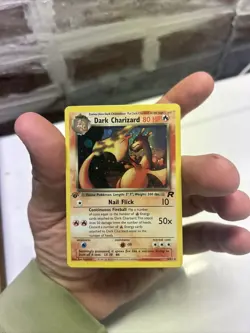 DARK CHARIZARD Pokemon Card - WOTC - 1st Edition - Team Rocket - 4/82 - HOLO NM - Image 2