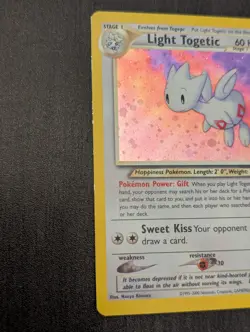 LIGHT TOGETIC 15/105 HOLO - Pokemon Card Neo Destiny 2000 Vintage MP - Image 3