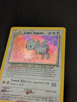 LIGHT TOGETIC 15/105 HOLO - Pokemon Card Neo Destiny 2000 Vintage MP - Image 5