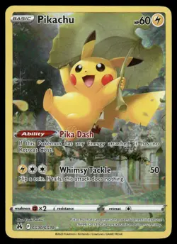 Pokemon Cards Pikachu GG30/GG70 Crown Zenith Galarian Gallery Holo NM - Image 1